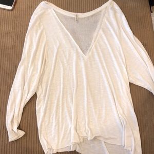 White mesh LF long sleeve top